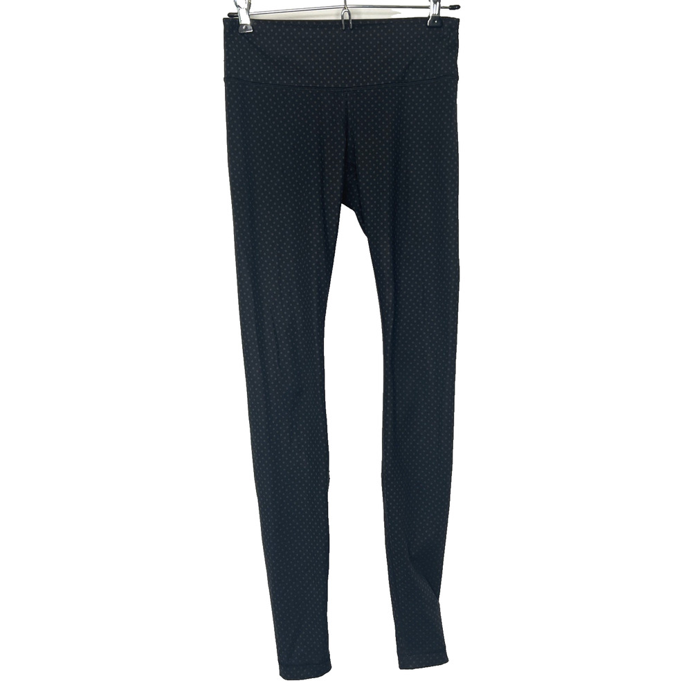 Lululemon Leggings Womens 4 Black Polka Dot Yoga Gym Casual Pants Workout